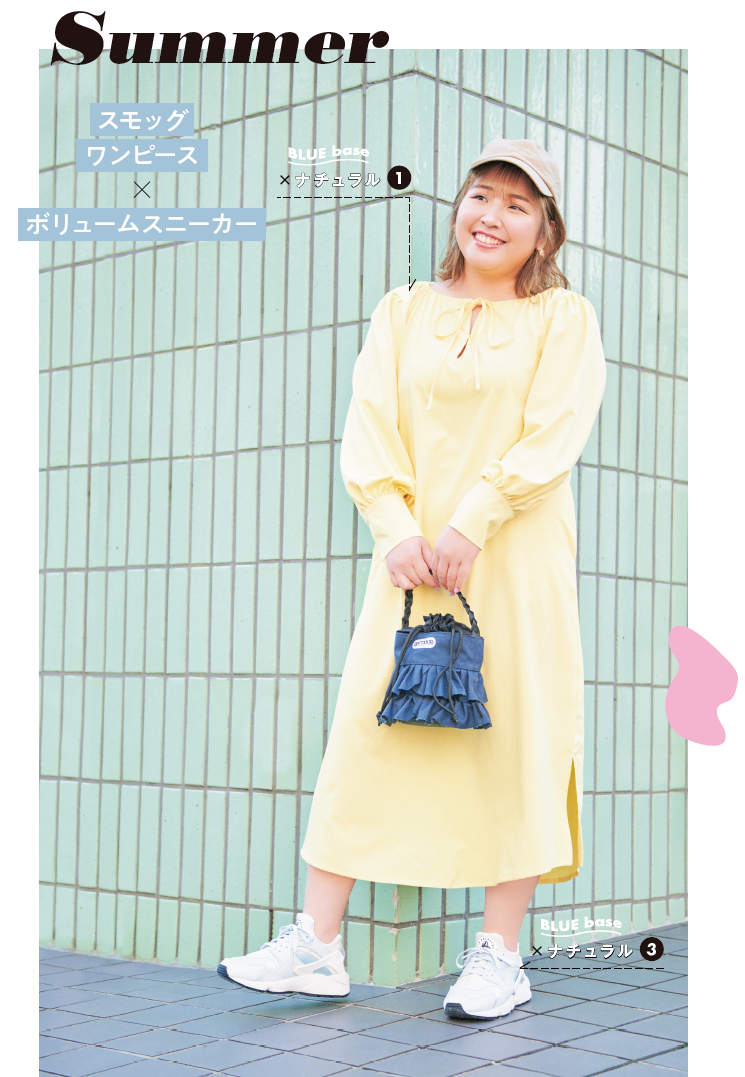 骨格ナチュラル ブルべ夏のnaoが着こなす 骨格ナチュラル ブルベのトリセツファッション La Farfa ぽっちゃり女子のおしゃれ応援マガジン ラ ファーファ公式サイト