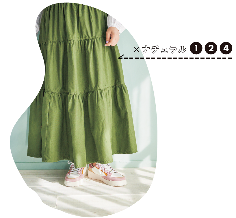 骨格ナチュラル ブルべ夏のnaoが着こなす 骨格ナチュラル ブルベのトリセツファッション La Farfa ぽっちゃり女子のおしゃれ応援マガジン ラ ファーファ公式サイト